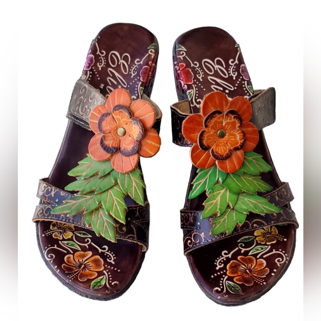 Elite By Corkys Leather Sandles